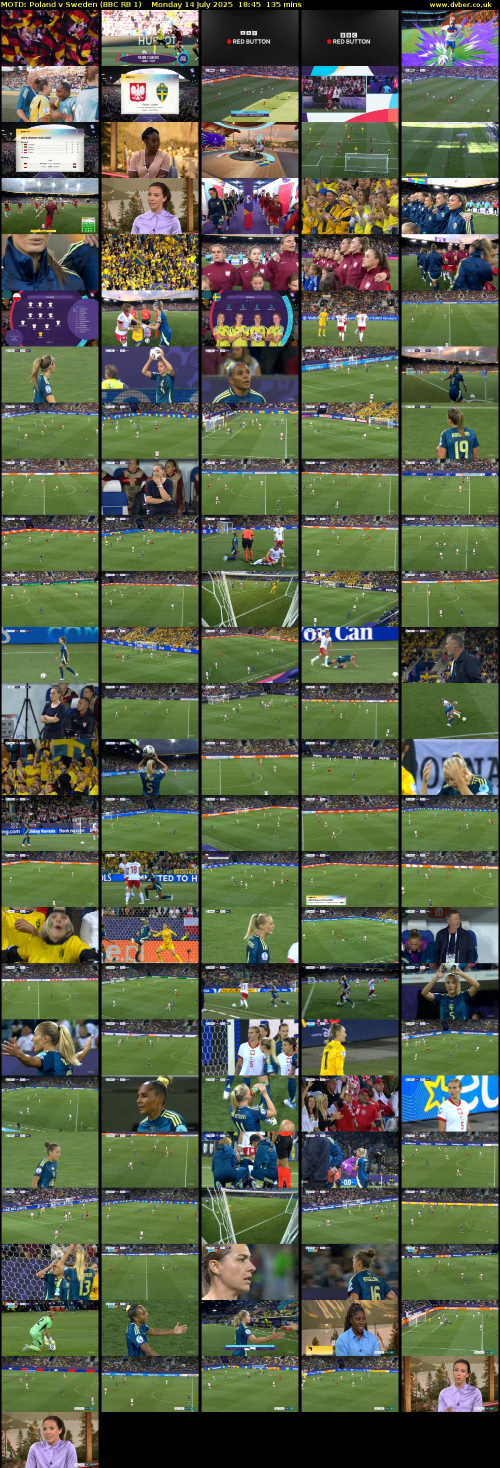 MOTD: Poland v Sweden (BBC RB 1) Monday 14 July 2025 18:45 - 21:00
