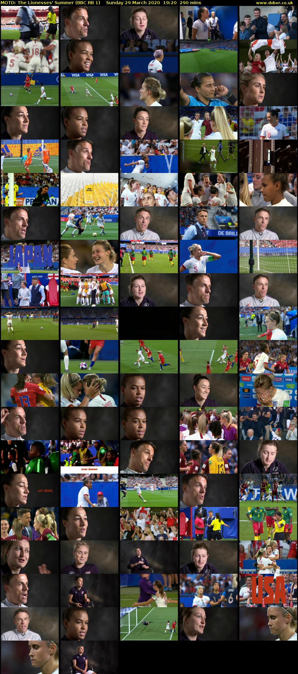 MOTD: The Lionesses' Summer (BBC RB 1) Sunday 29 March 2020 19:20 - 00:10