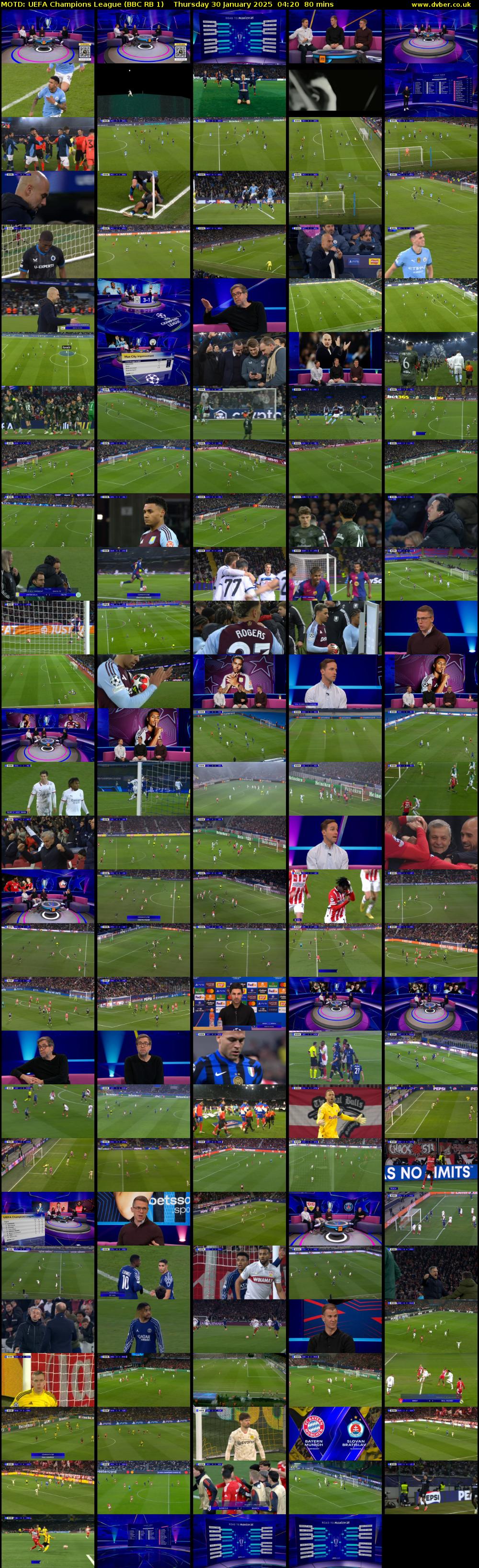 MOTD: UEFA Champions League (BBC RB 1) Thursday 30 January 2025 04:20 - 05:40
