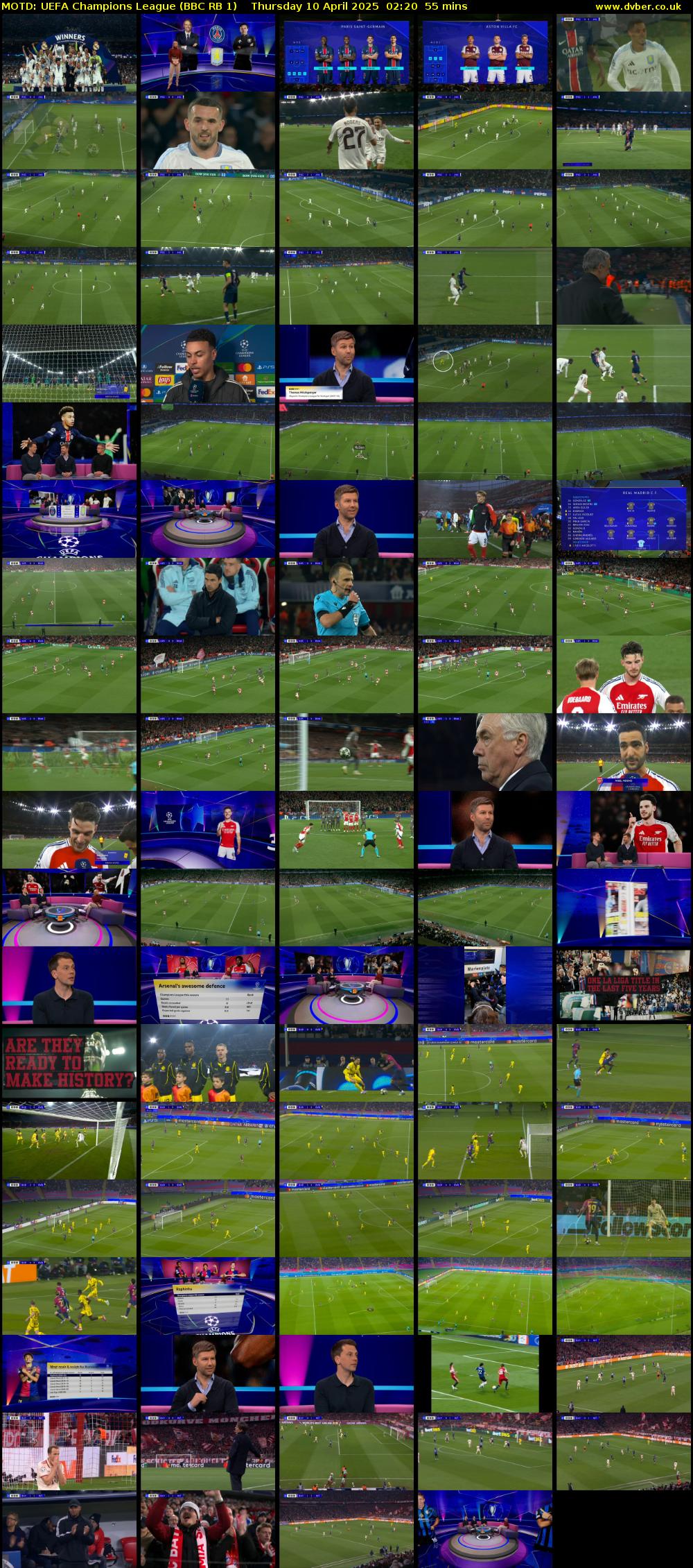 MOTD: UEFA Champions League (BBC RB 1) Thursday 10 April 2025 02:20 - 03:15