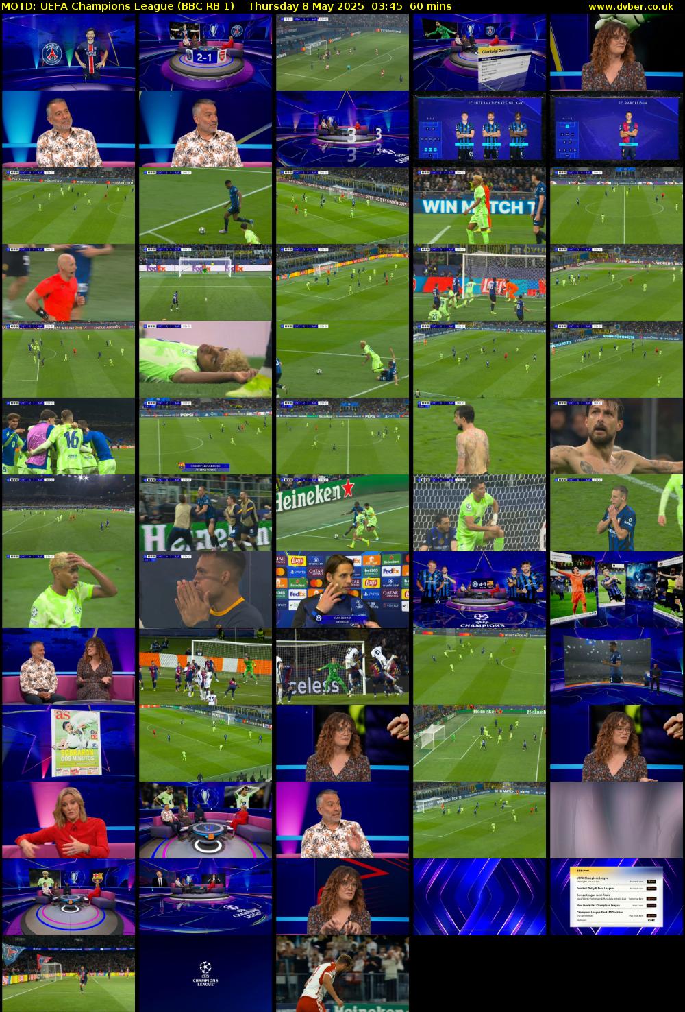 MOTD: UEFA Champions League (BBC RB 1) Thursday 8 May 2025 03:45 - 04:45