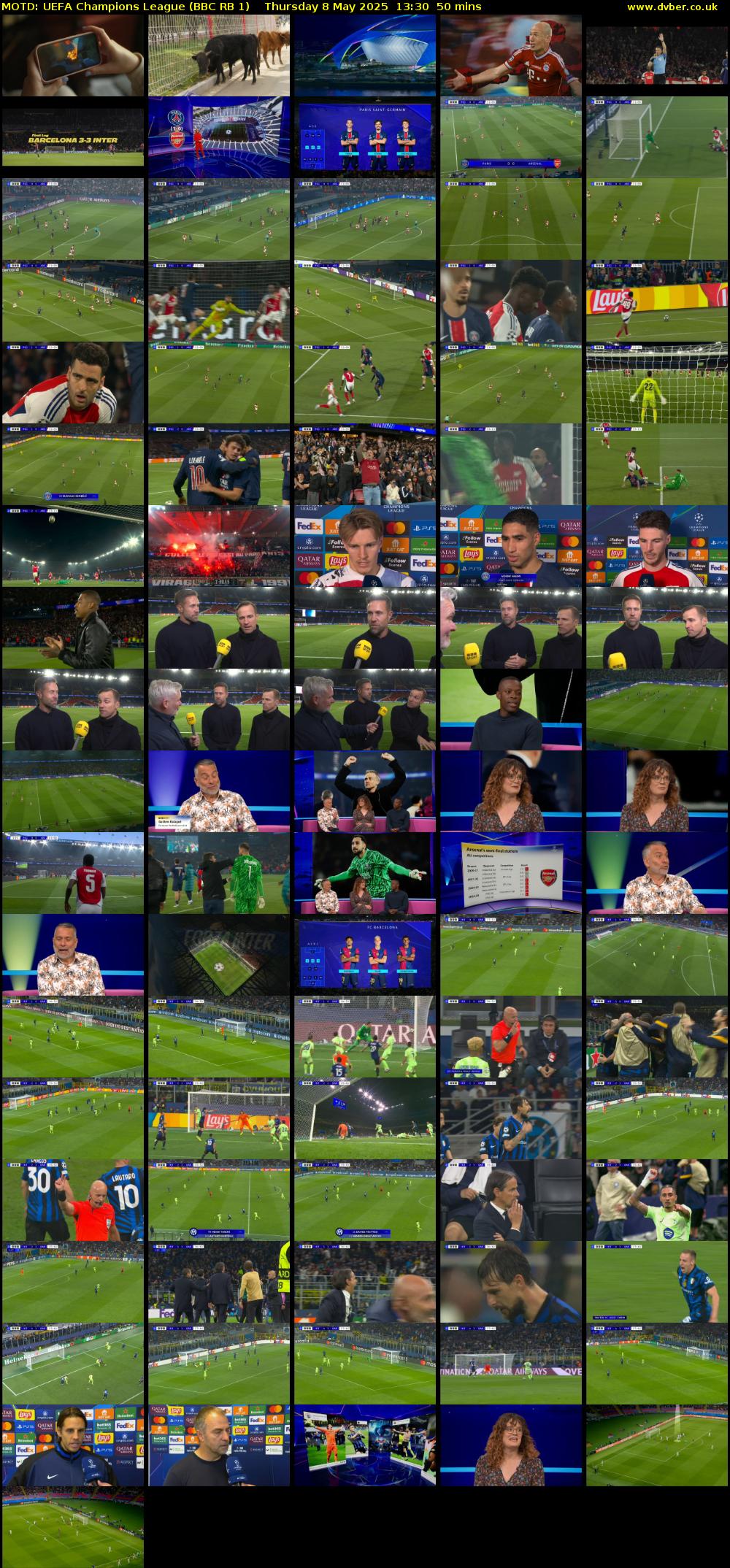 MOTD: UEFA Champions League (BBC RB 1) Thursday 8 May 2025 13:30 - 14:20