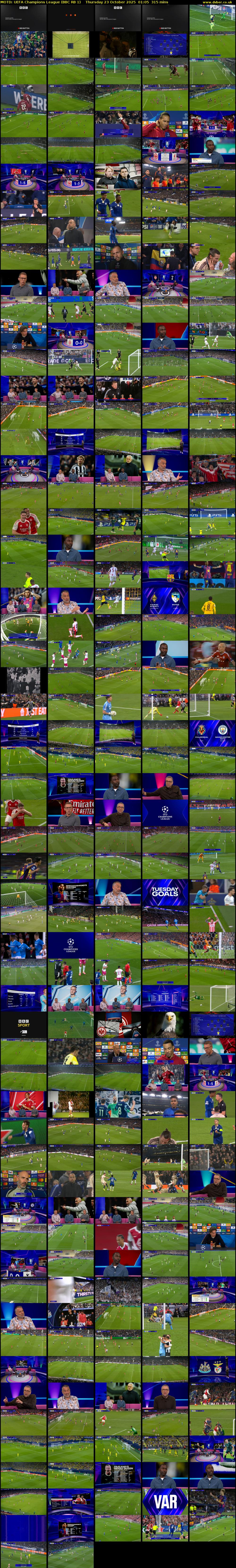 MOTD: UEFA Champions League (BBC RB 1) Thursday 23 October 2025 01:05 - 06:20