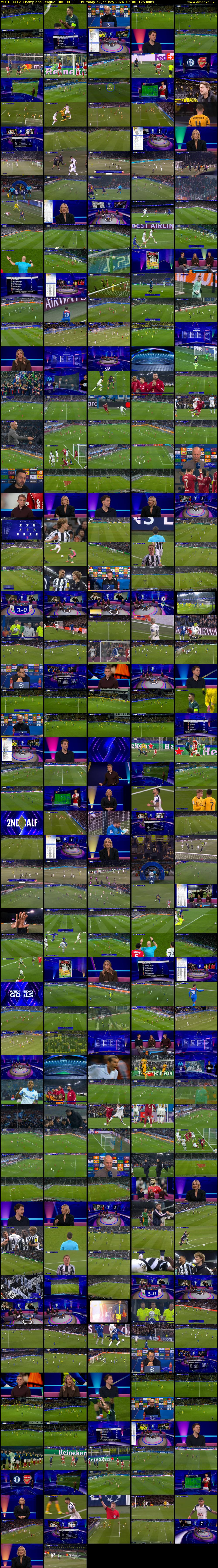 MOTD: UEFA Champions League (BBC RB 1) Thursday 22 January 2026 06:00 - 08:55