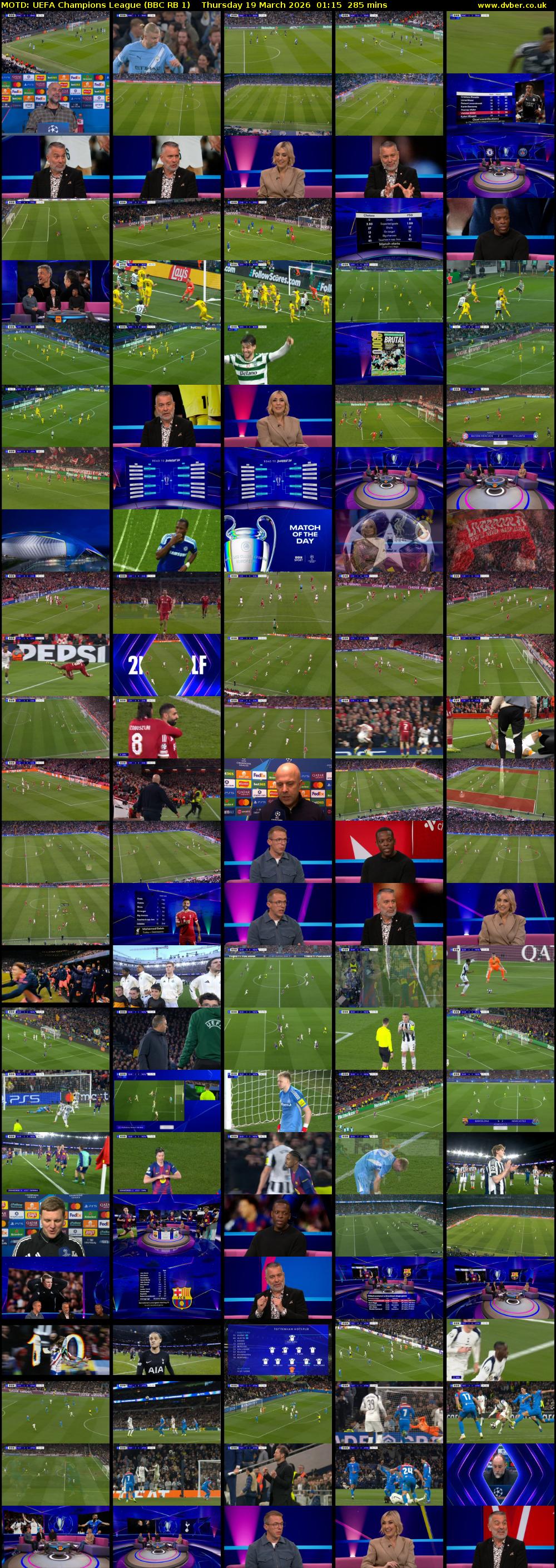 MOTD: UEFA Champions League (BBC RB 1) Thursday 19 March 2026 01:15 - 06:00
