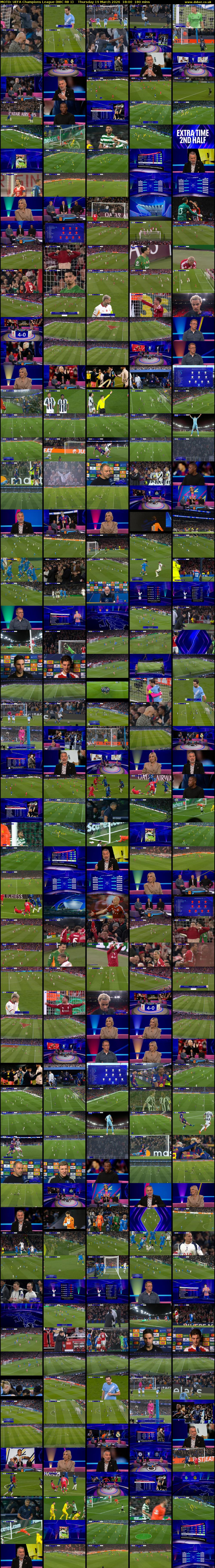 MOTD: UEFA Champions League (BBC RB 1) Thursday 19 March 2026 18:00 - 21:00