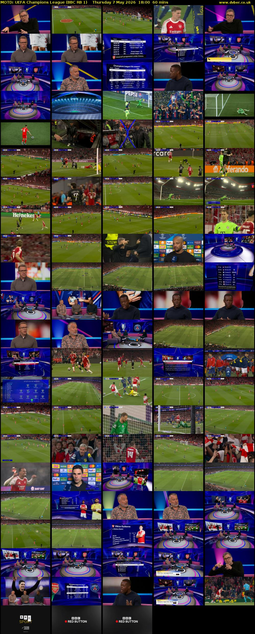 MOTD: UEFA Champions League (BBC RB 1) Thursday 7 May 2026 18:00 - 19:00