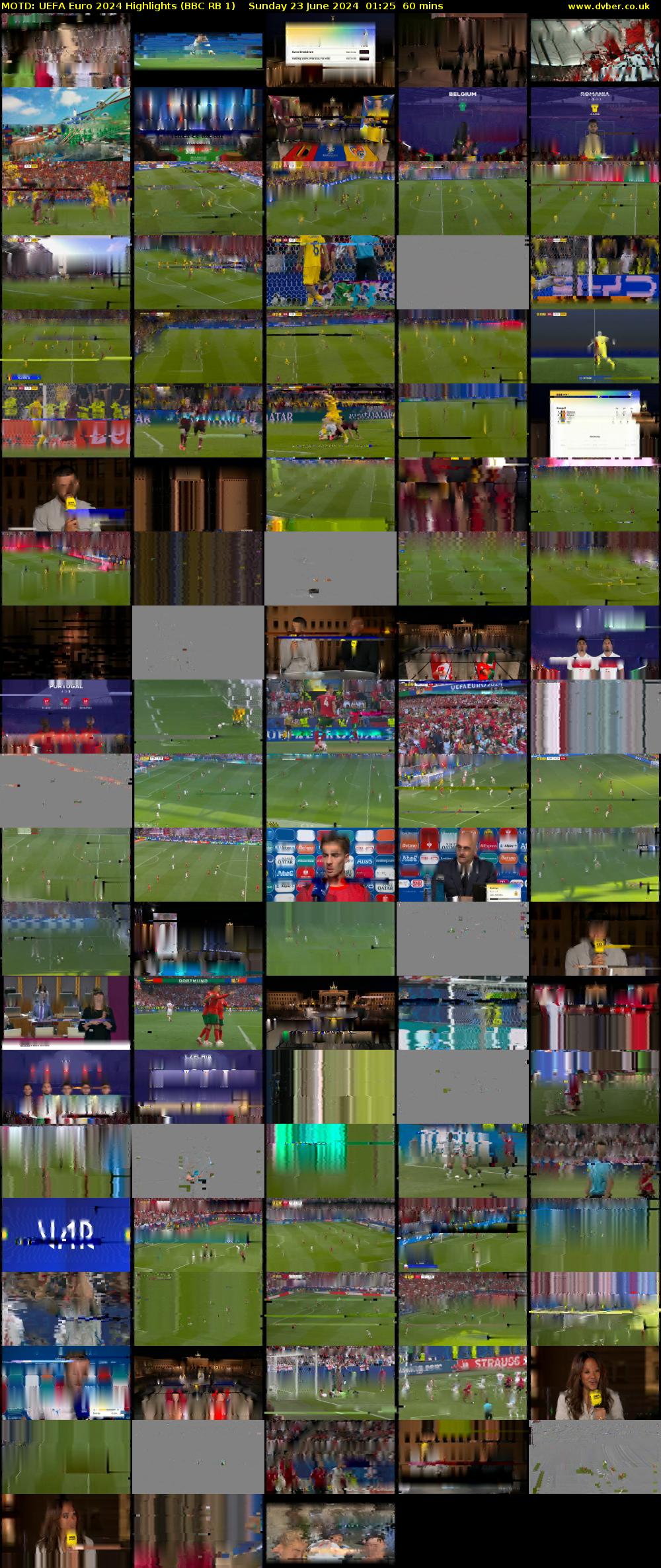 MOTD: UEFA Euro 2024 Highlights (BBC RB 1) Sunday 23 June 2024 01:25 - 02:25