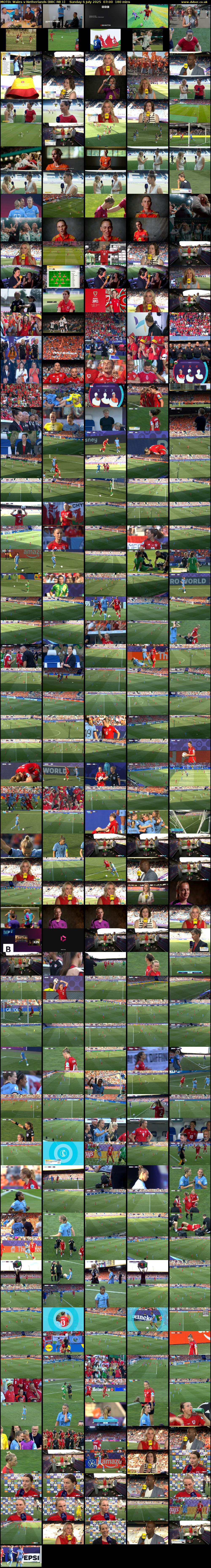 MOTD: Wales v Netherlands (BBC RB 1) Sunday 6 July 2025 07:00 - 10:00