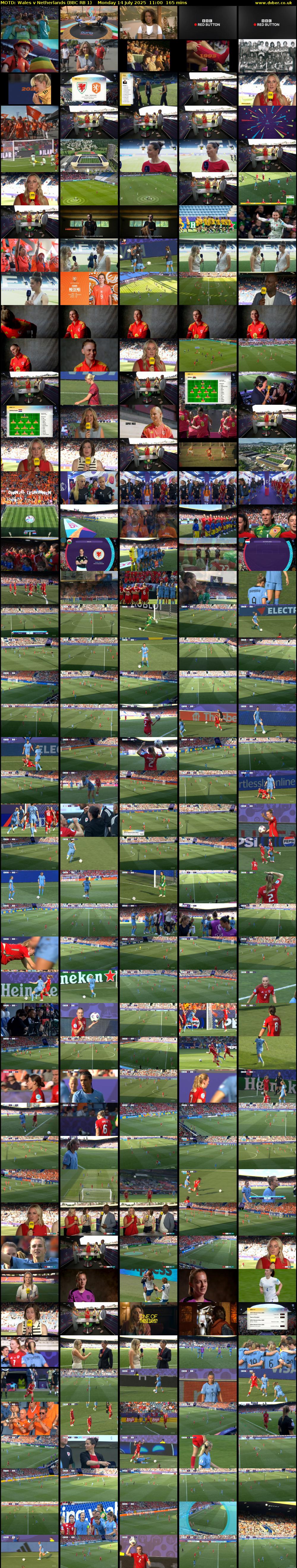 MOTD: Wales v Netherlands (BBC RB 1) Monday 14 July 2025 11:00 - 13:45