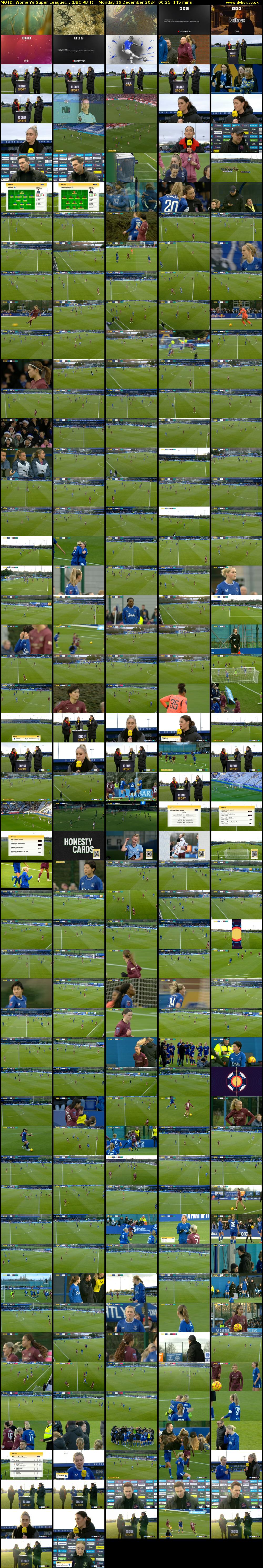MOTD: Women's Super League:... (BBC RB 1) Monday 16 December 2024 00:25 - 02:50