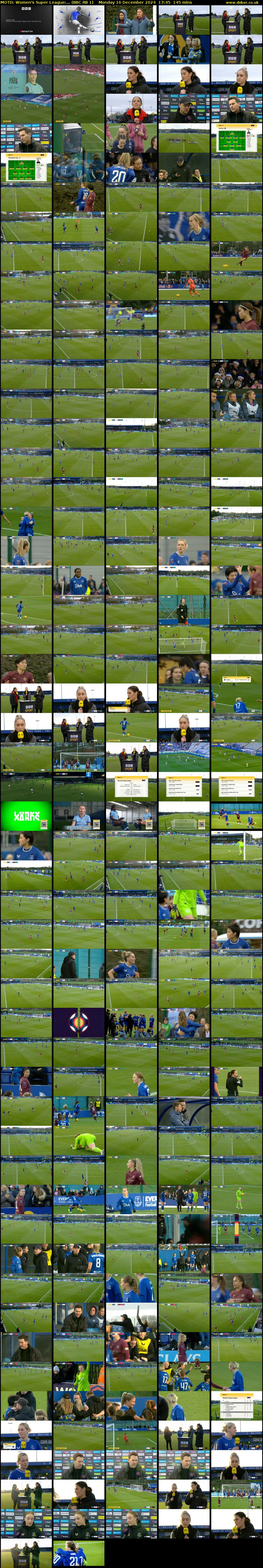 MOTD: Women's Super League:... (BBC RB 1) Monday 16 December 2024 17:45 - 20:10