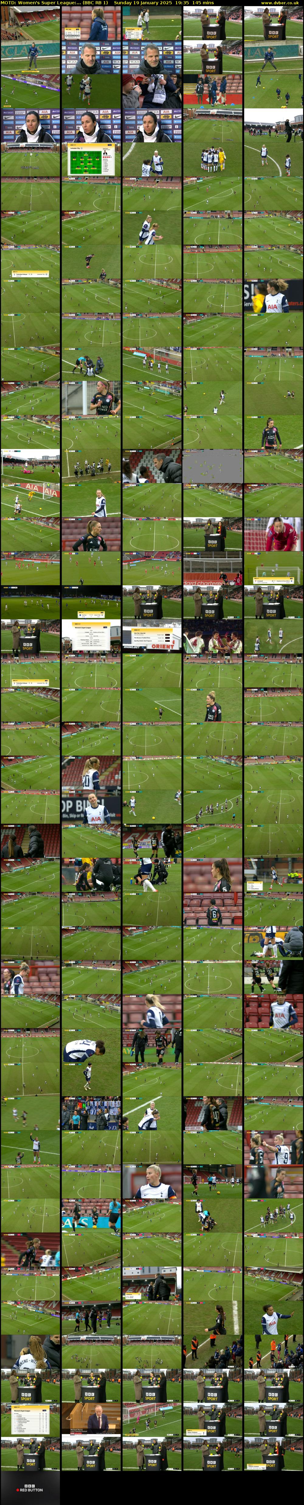 MOTD: Women's Super League:... (BBC RB 1) Sunday 19 January 2025 19:35 - 22:00