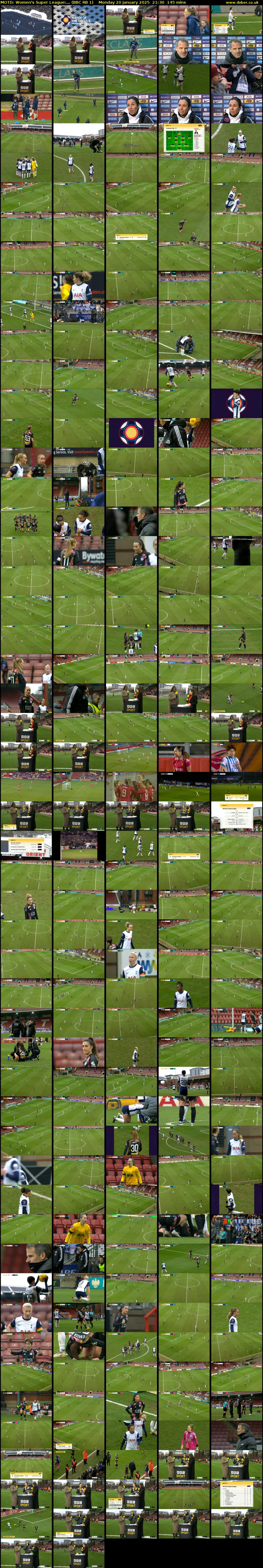 MOTD: Women's Super League:... (BBC RB 1) Monday 20 January 2025 21:30 - 23:55