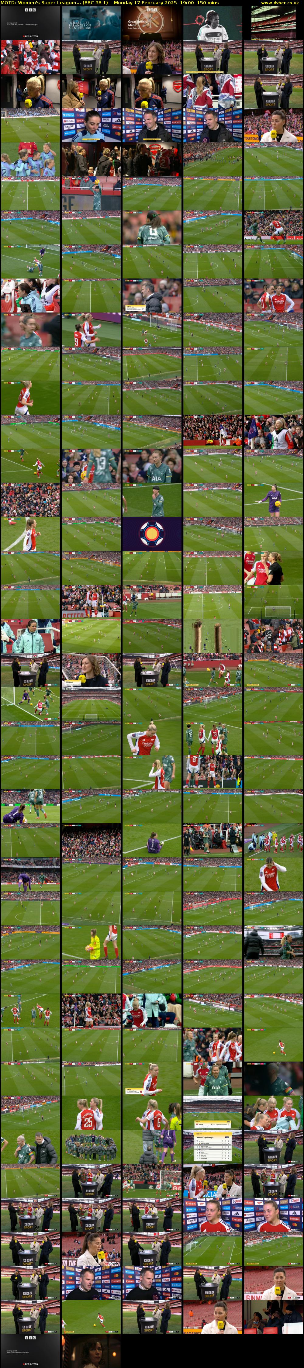 MOTD: Women's Super League:... (BBC RB 1) Monday 17 February 2025 19:00 - 21:30