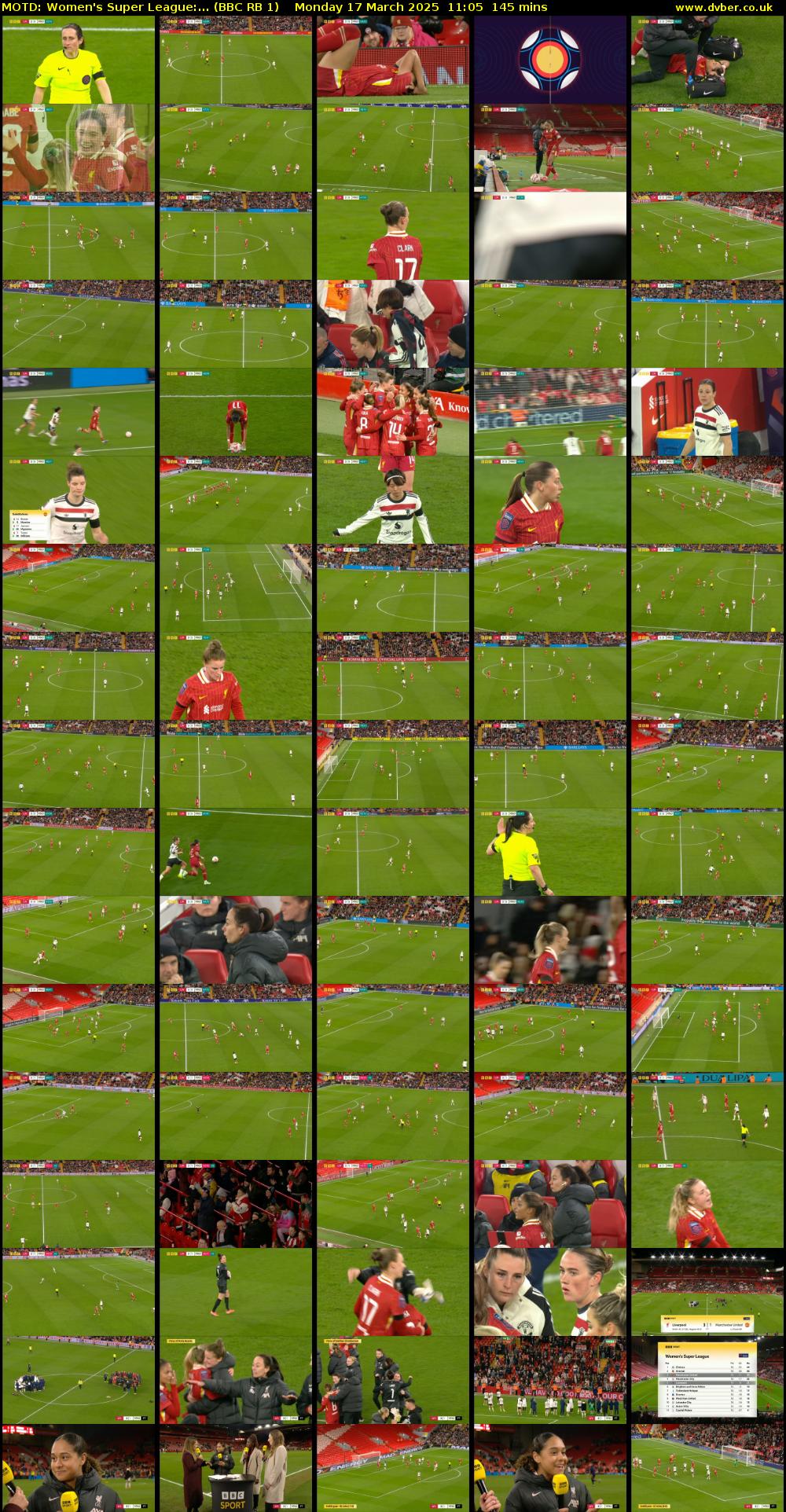 MOTD: Women's Super League:... (BBC RB 1) Monday 17 March 2025 11:05 - 13:30