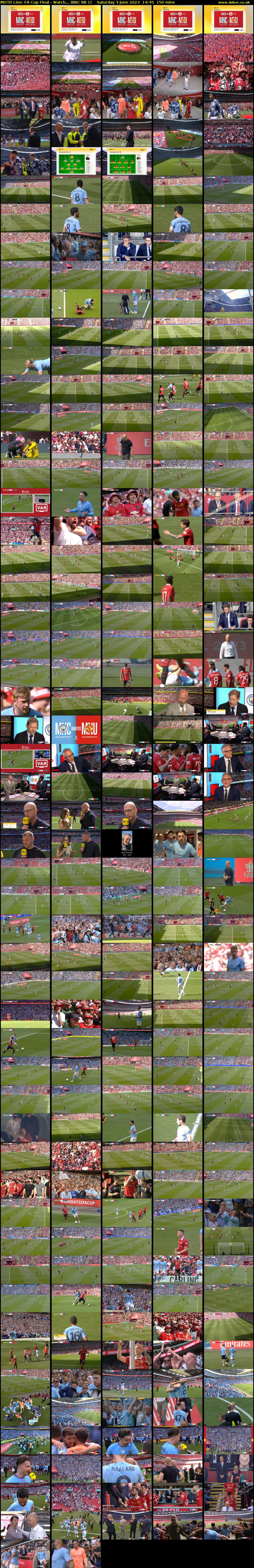 MOTD Live: FA Cup Final - Watch... (BBC RB 1) Saturday 3 June 2023 14:45 - 17:15