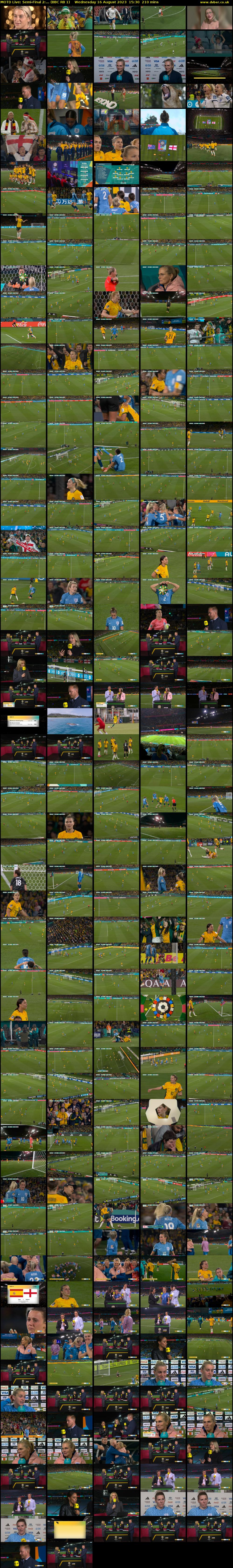 MOTD Live: Semi-Final 2:... (BBC RB 1) Wednesday 16 August 2023 15:30 - 19:00