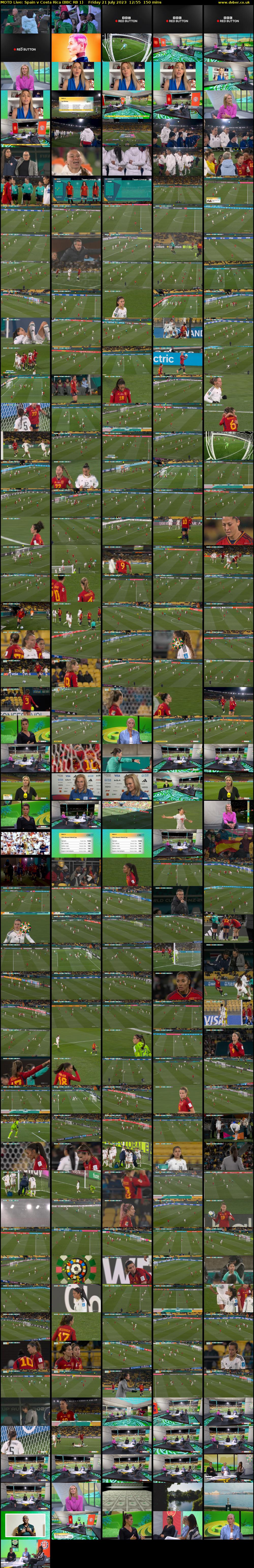 MOTD Live: Spain v Costa Rica (BBC RB 1) Friday 21 July 2023 12:55 - 15:25