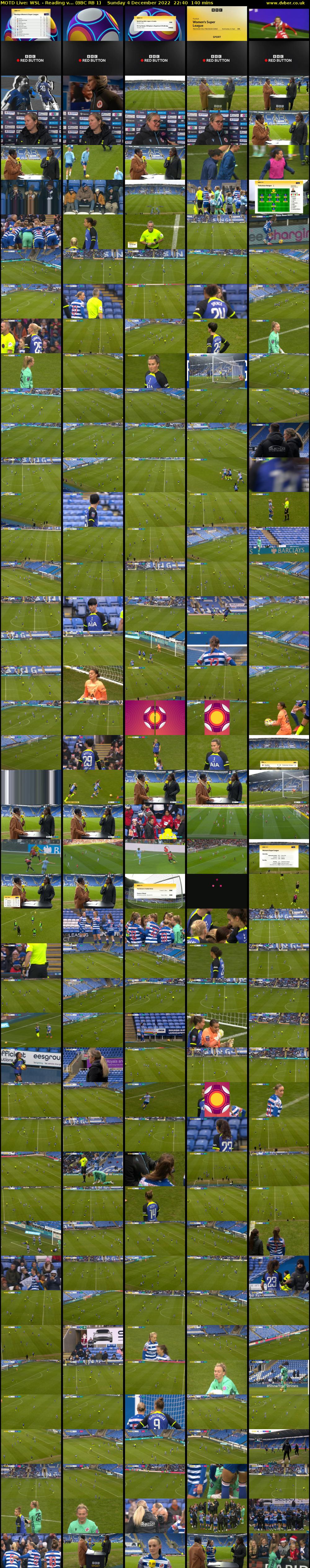MOTD Live: WSL - Reading v... (BBC RB 1) Sunday 4 December 2022 22:40 - 01:00