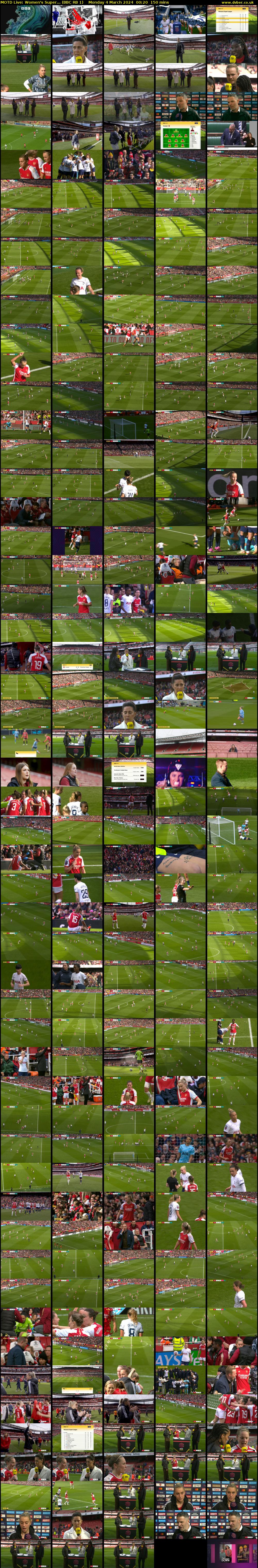 MOTD Live: Women's Super... (BBC RB 1) Monday 4 March 2024 00:20 - 02:50
