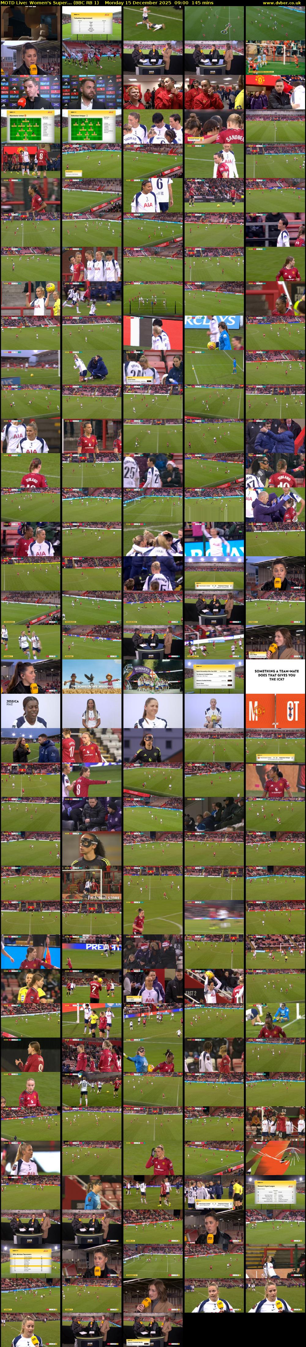 MOTD Live: Women's Super... (BBC RB 1) Monday 15 December 2025 09:00 - 11:25