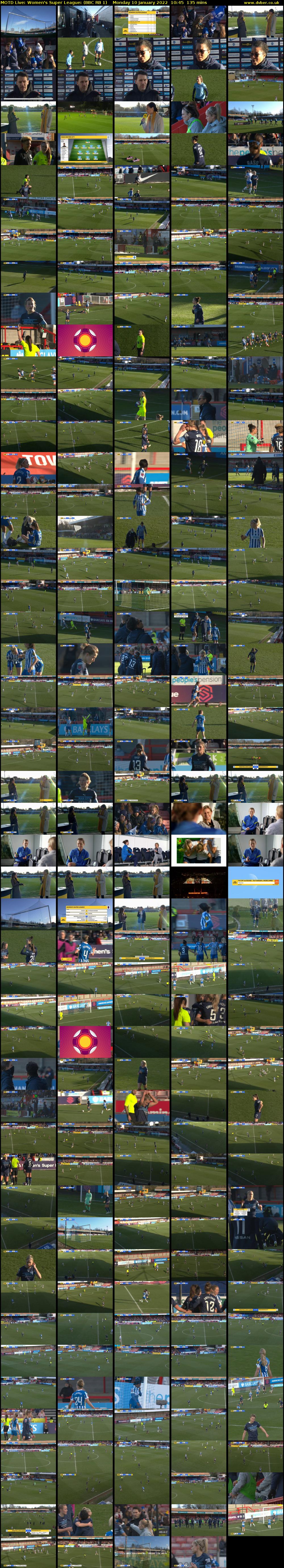 MOTD Live: Women's Super League: (BBC RB 1) Monday 10 January 2022 10:45 - 13:00