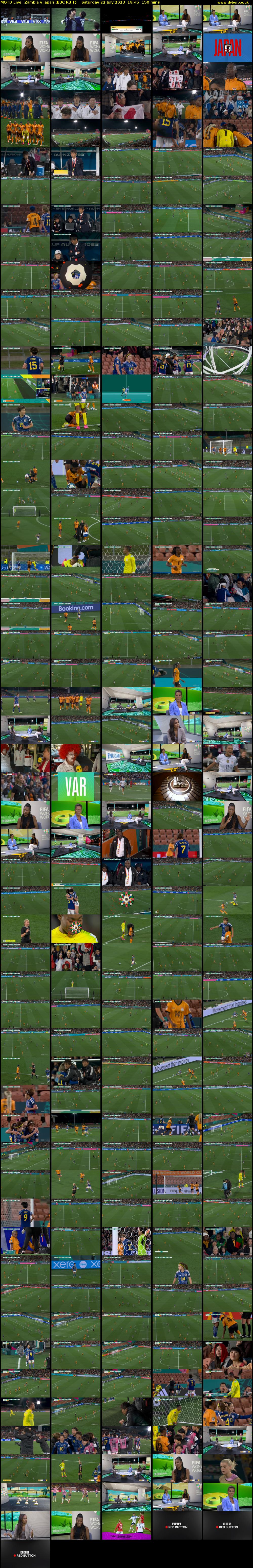 MOTD Live: Zambia v Japan (BBC RB 1) Saturday 22 July 2023 19:45 - 22:15