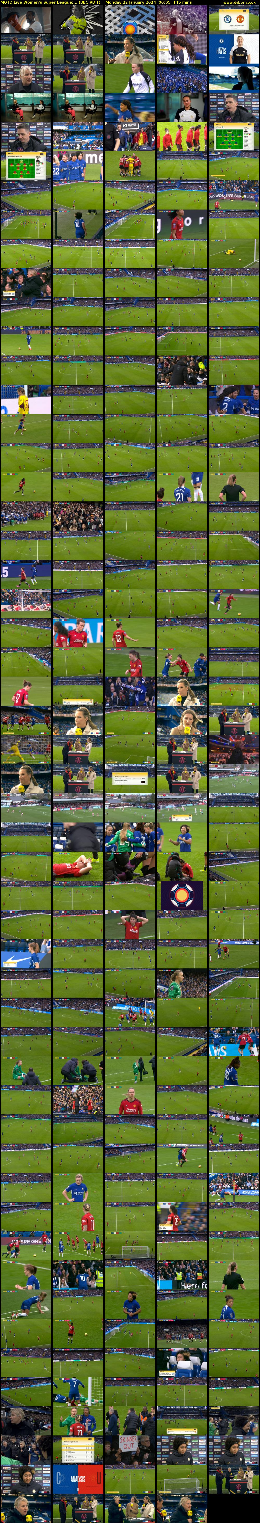 MOTD Live Women's Super League:... (BBC RB 1) Monday 22 January 2024 00:05 - 02:30