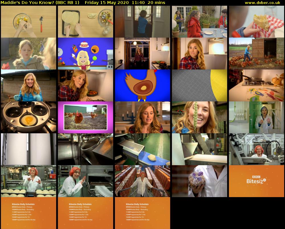 Maddie's Do You Know? (BBC RB 1) Friday 15 May 2020 11:40 - 12:00