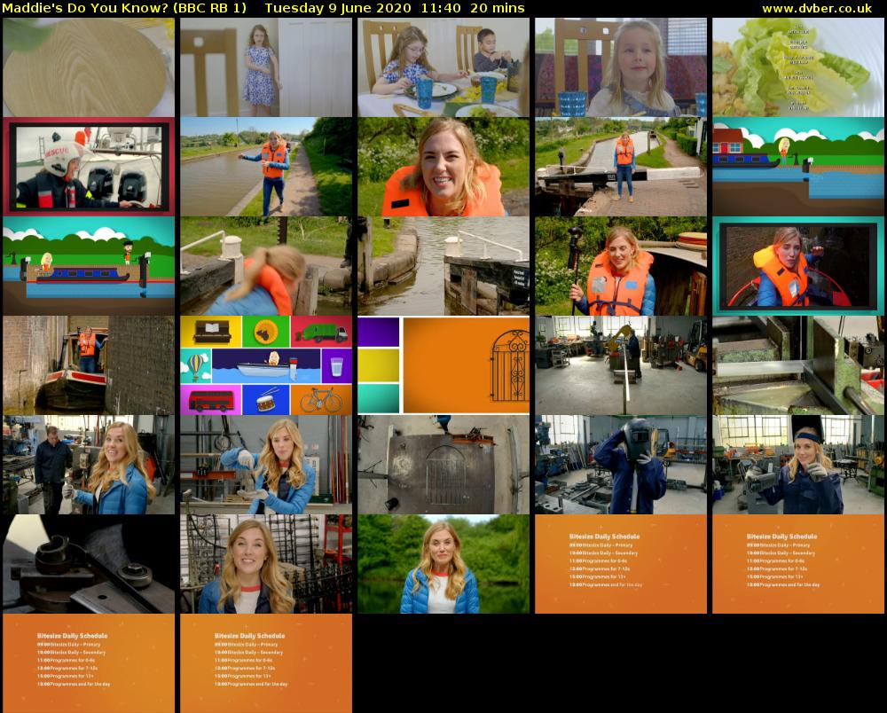 Maddie's Do You Know? (BBC RB 1) Tuesday 9 June 2020 11:40 - 12:00