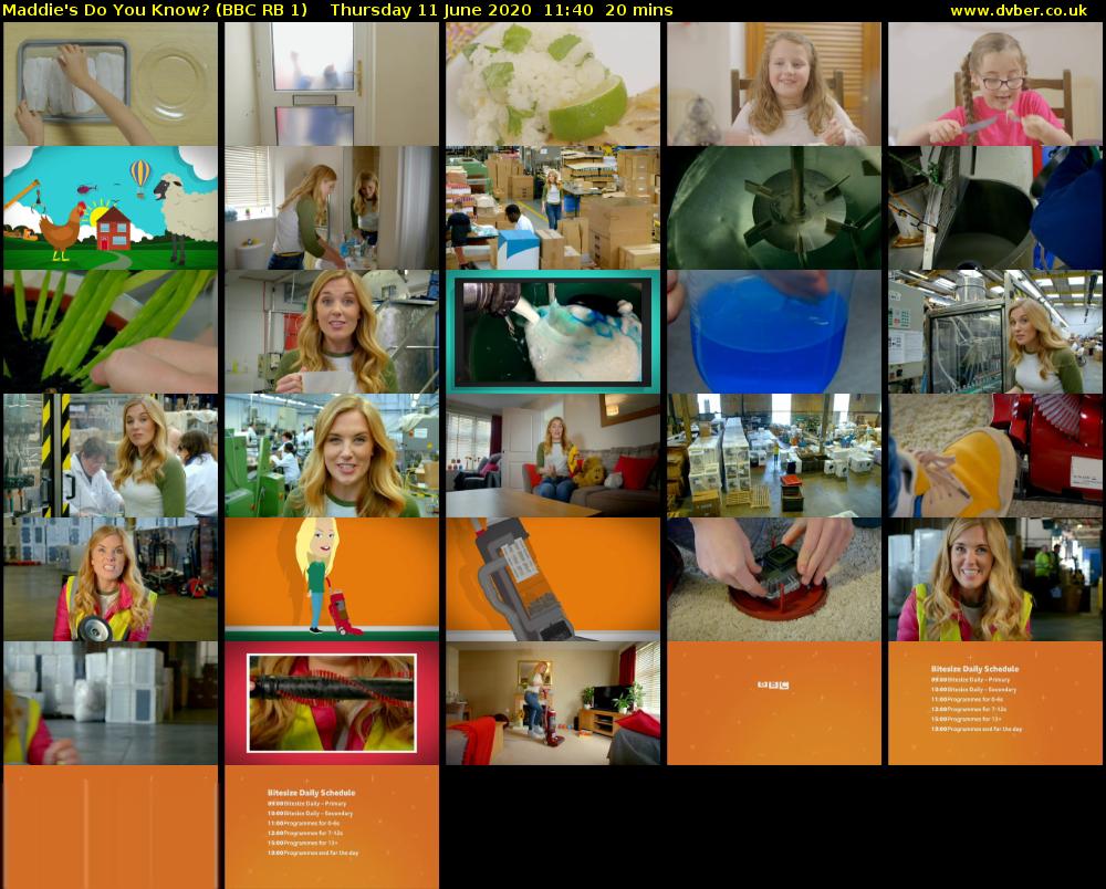 Maddie's Do You Know? (BBC RB 1) Thursday 11 June 2020 11:40 - 12:00