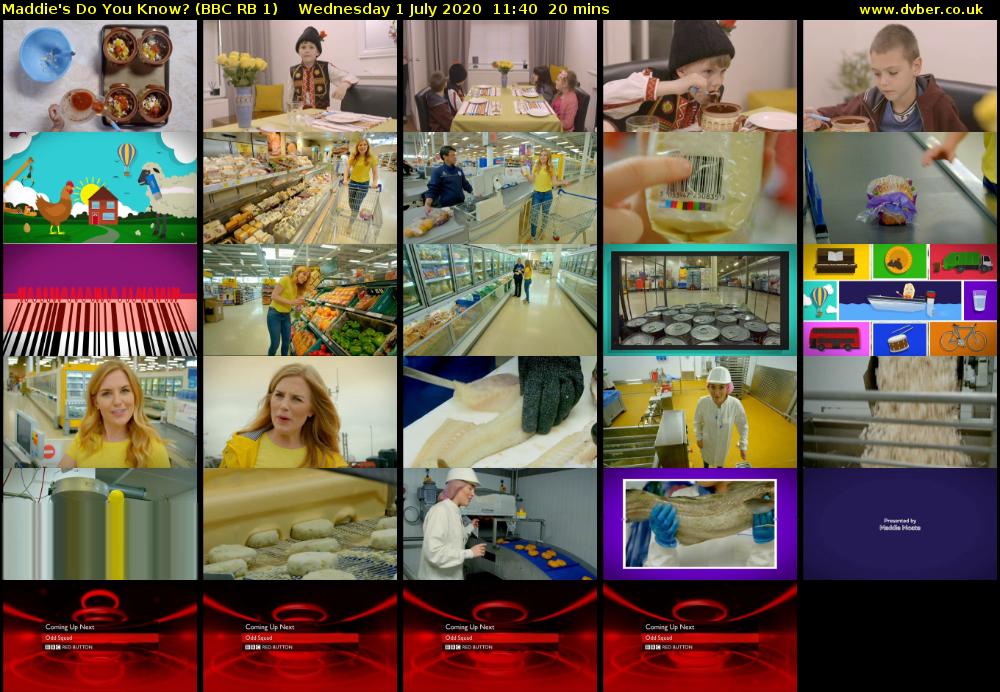 Maddie's Do You Know? (BBC RB 1) Wednesday 1 July 2020 11:40 - 12:00