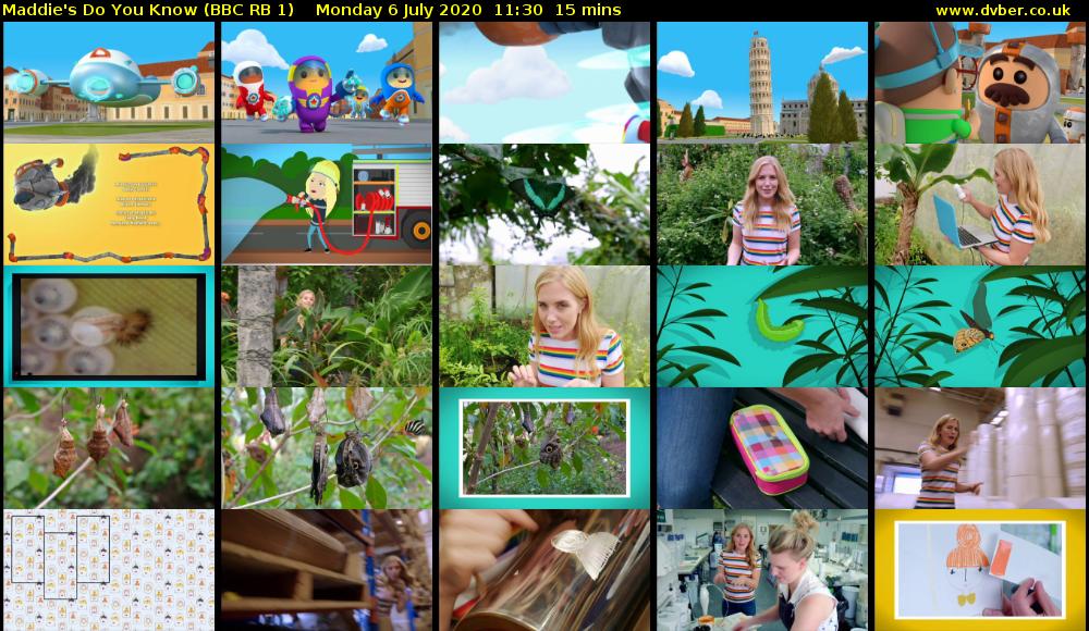 Maddie's Do You Know (BBC RB 1) Monday 6 July 2020 11:30 - 11:45