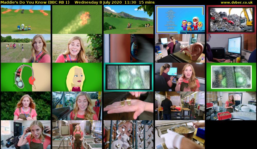 Maddie's Do You Know (BBC RB 1) Wednesday 8 July 2020 11:30 - 11:45