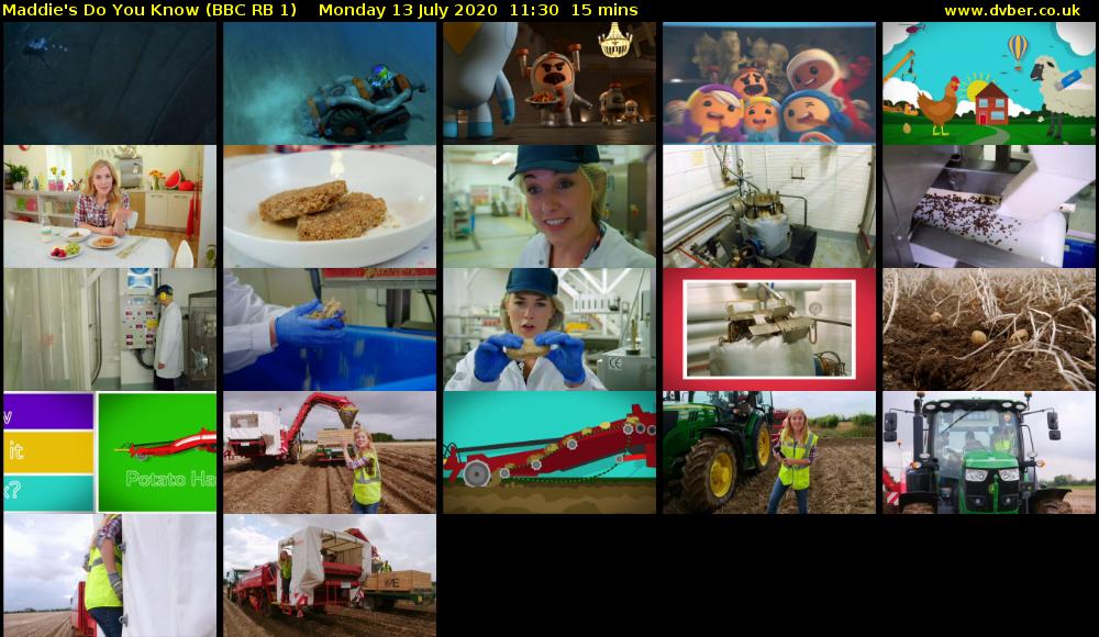 Maddie's Do You Know (BBC RB 1) Monday 13 July 2020 11:30 - 11:45