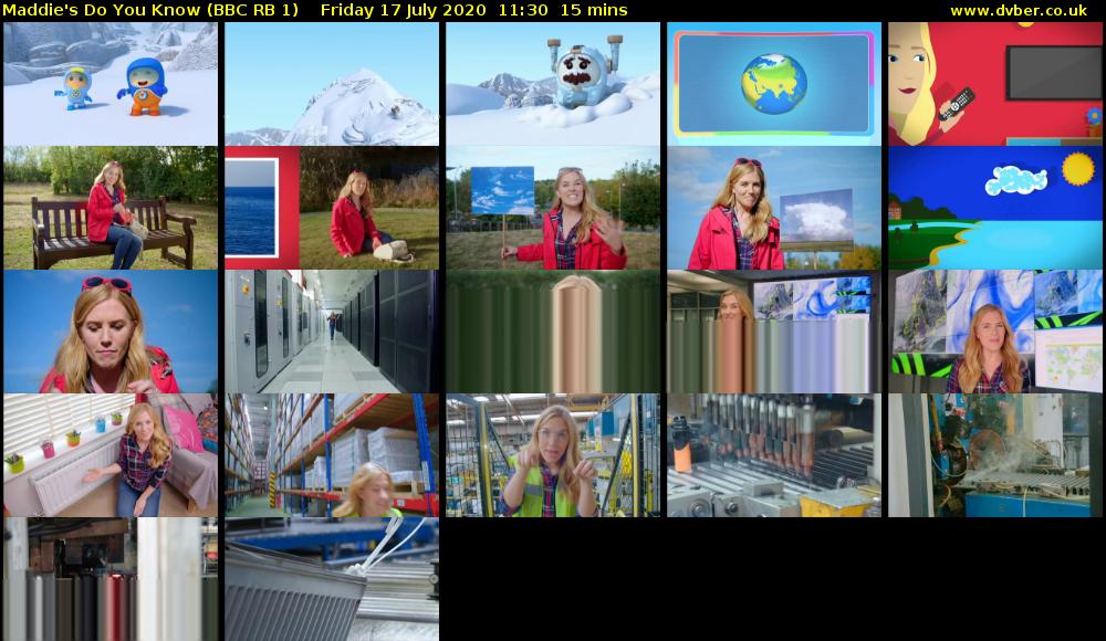 Maddie's Do You Know (BBC RB 1) Friday 17 July 2020 11:30 - 11:45