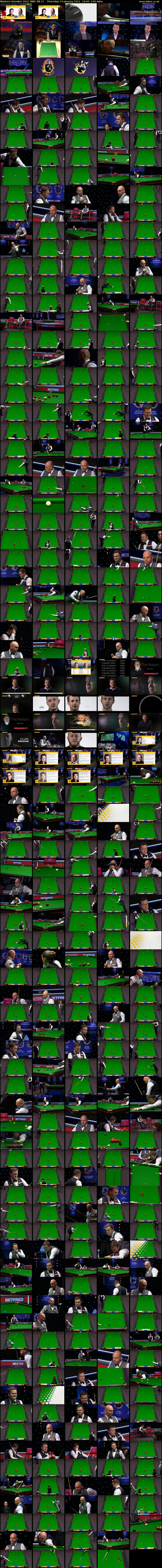 Masters Snooker 2021 (BBC RB 1) Thursday 14 January 2021 19:00 - 23:00