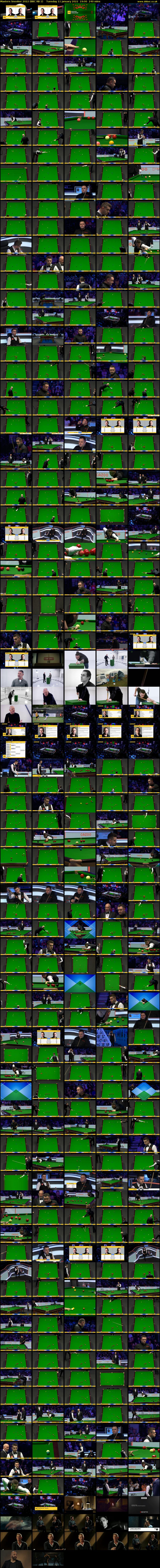 Masters Snooker 2022 (BBC RB 1) Tuesday 11 January 2022 19:00 - 23:00