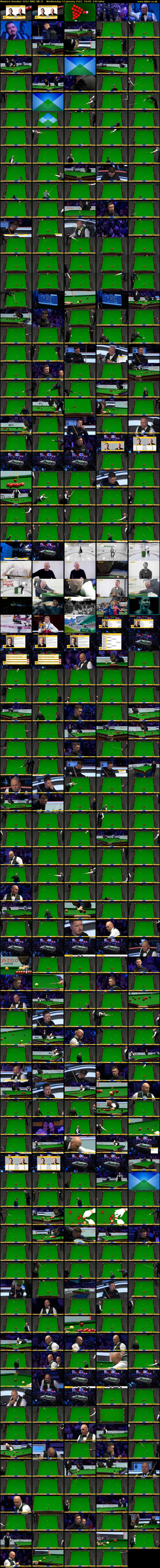 Masters Snooker 2022 (BBC RB 1) Wednesday 12 January 2022 19:00 - 23:00