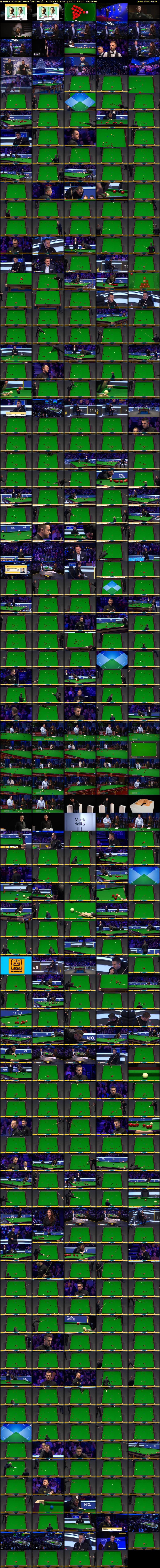 Masters Snooker 2024 (BBC RB 1) Friday 12 January 2024 19:00 - 23:00