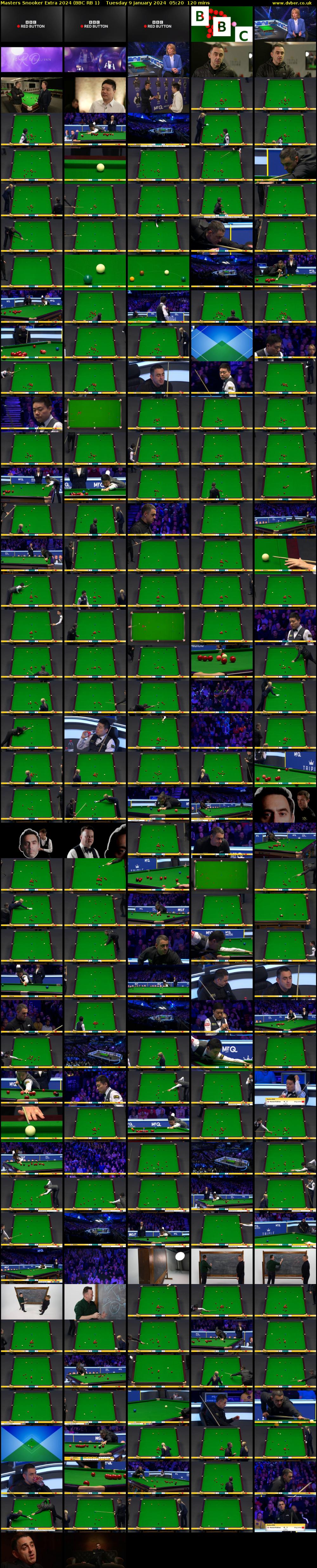 Masters Snooker Extra 2024 (BBC RB 1) Tuesday 9 January 2024 05:20 - 07:20