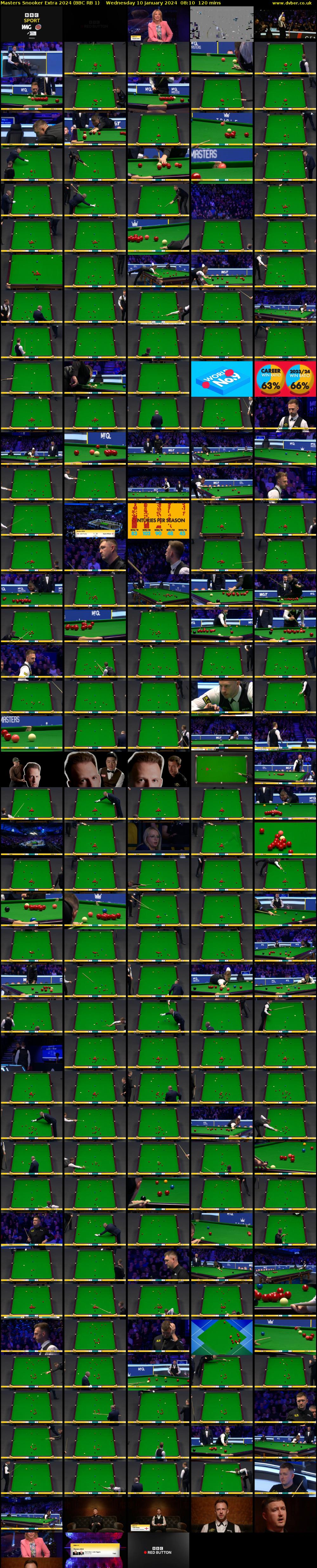 Masters Snooker Extra 2024 (BBC RB 1) Wednesday 10 January 2024 08:10 - 10:10