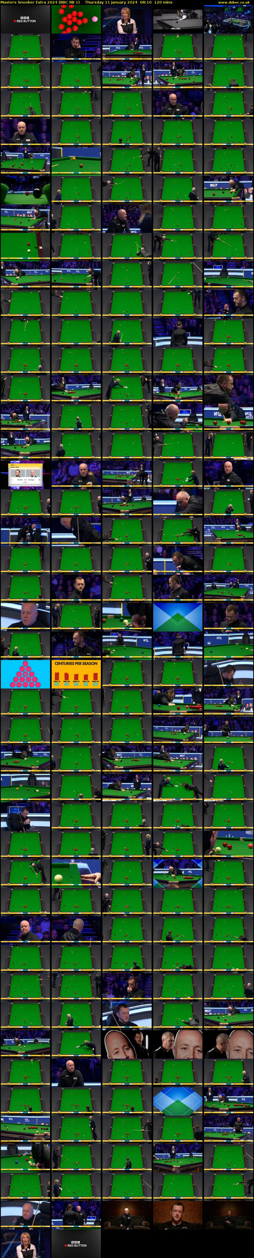 Masters Snooker Extra 2024 (BBC RB 1) Thursday 11 January 2024 08:10 - 10:10