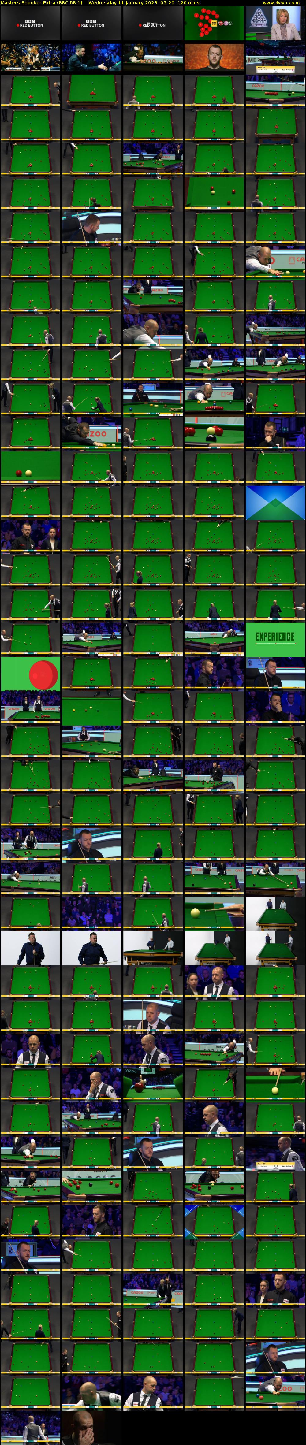 Masters Snooker Extra (BBC RB 1) Wednesday 11 January 2023 05:20 - 07:20