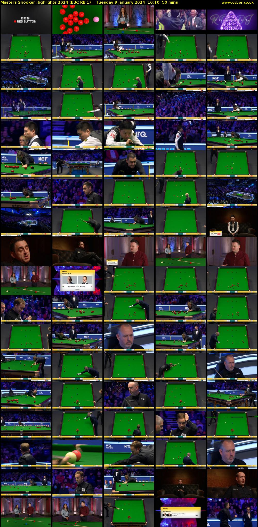 Masters Snooker Highlights 2024 (BBC RB 1) Tuesday 9 January 2024 10:10 - 11:00