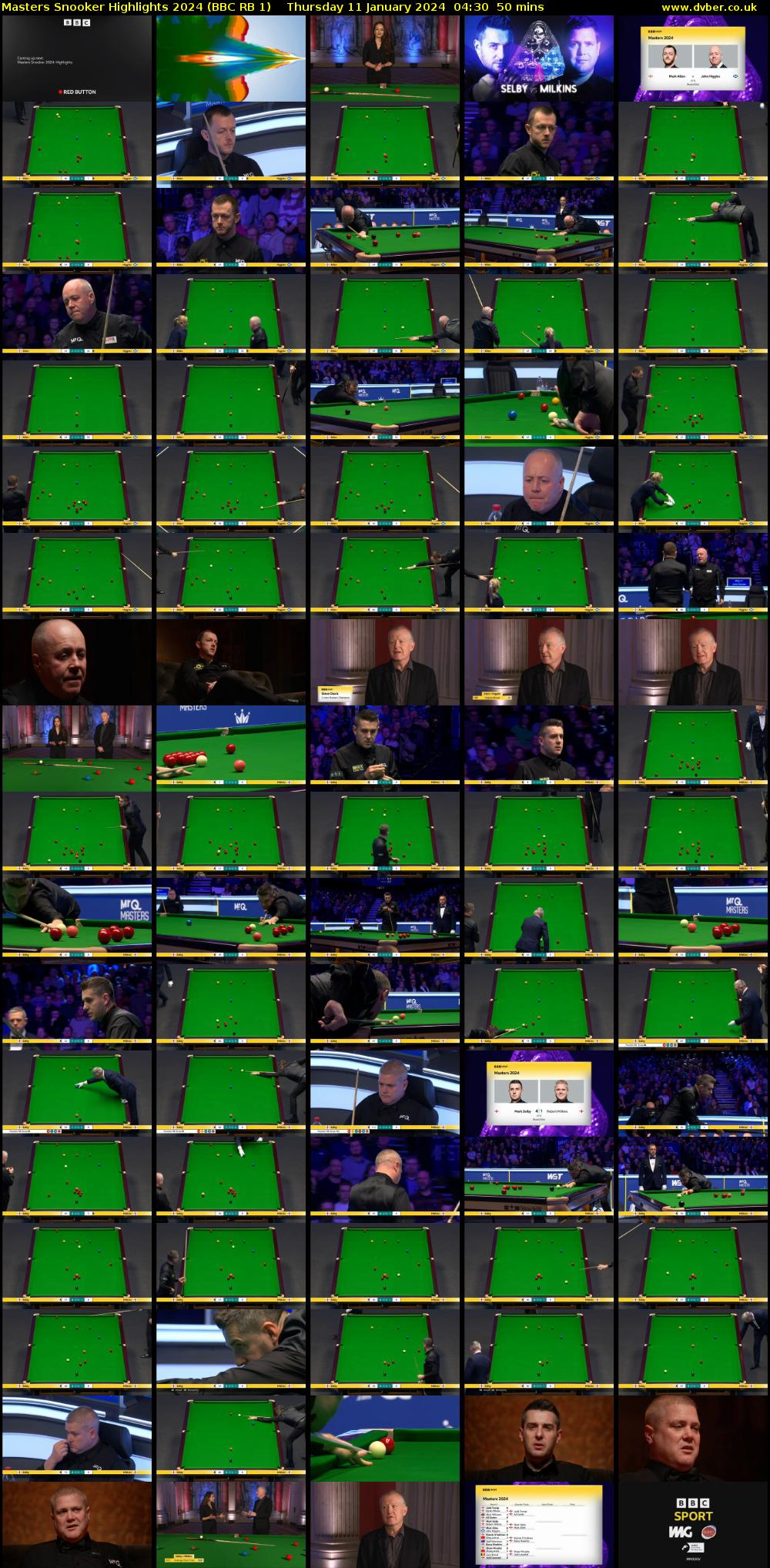 Masters Snooker Highlights 2024 (BBC RB 1) Thursday 11 January 2024 04:30 - 05:20