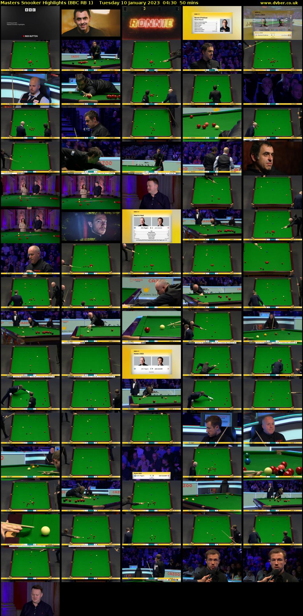 Masters Snooker Highlights (BBC RB 1) Tuesday 10 January 2023 04:30 - 05:20