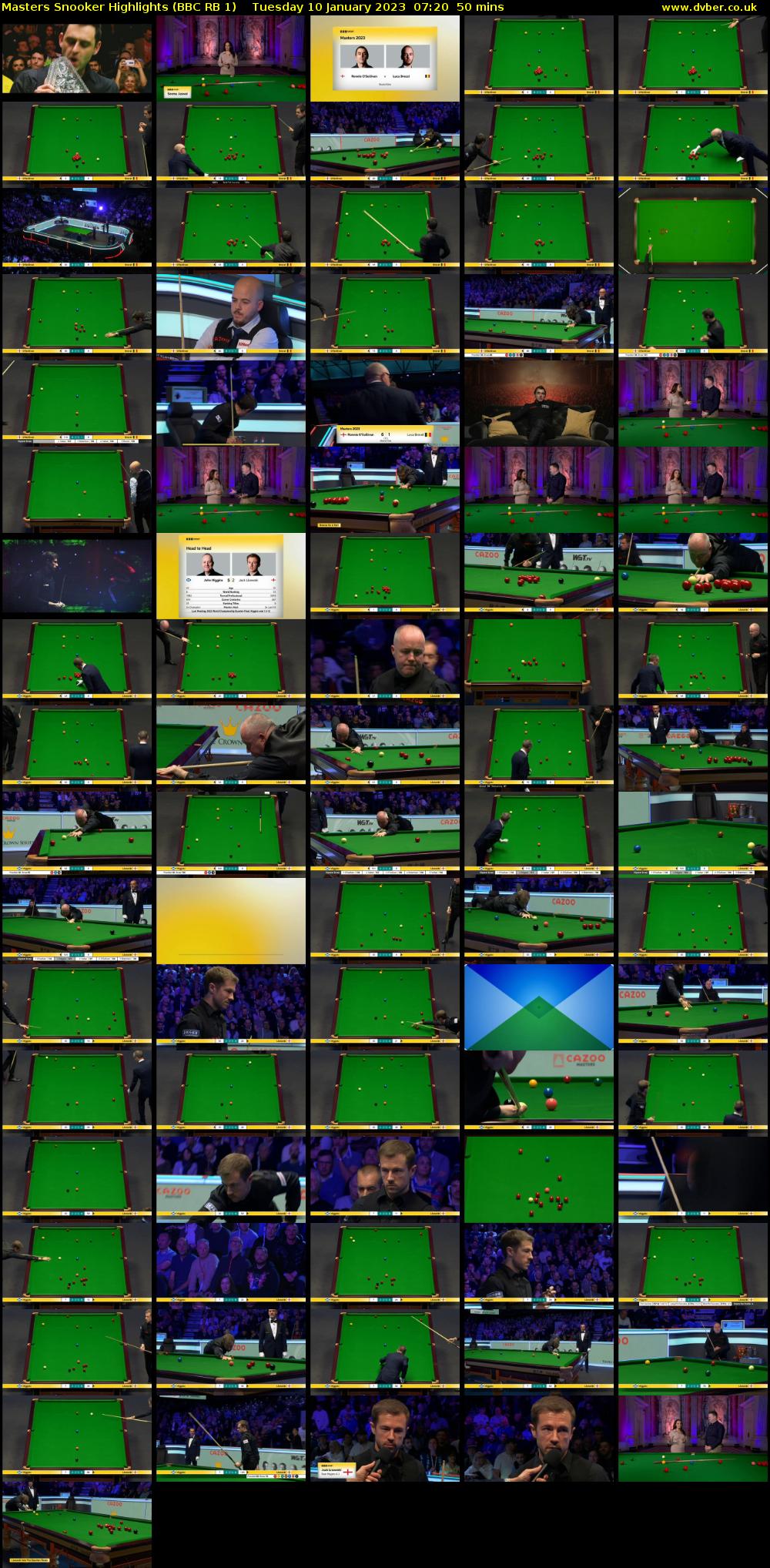 Masters Snooker Highlights (BBC RB 1) Tuesday 10 January 2023 07:20 - 08:10