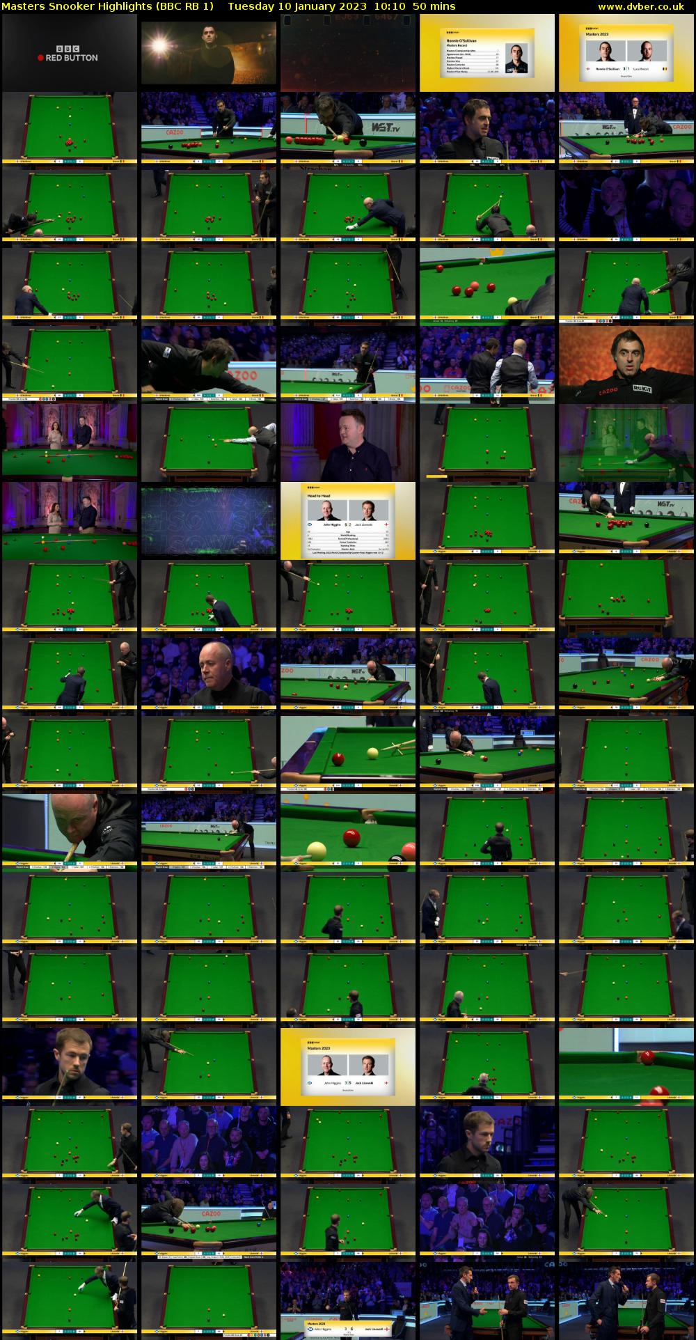 Masters Snooker Highlights (BBC RB 1) Tuesday 10 January 2023 10:10 - 11:00